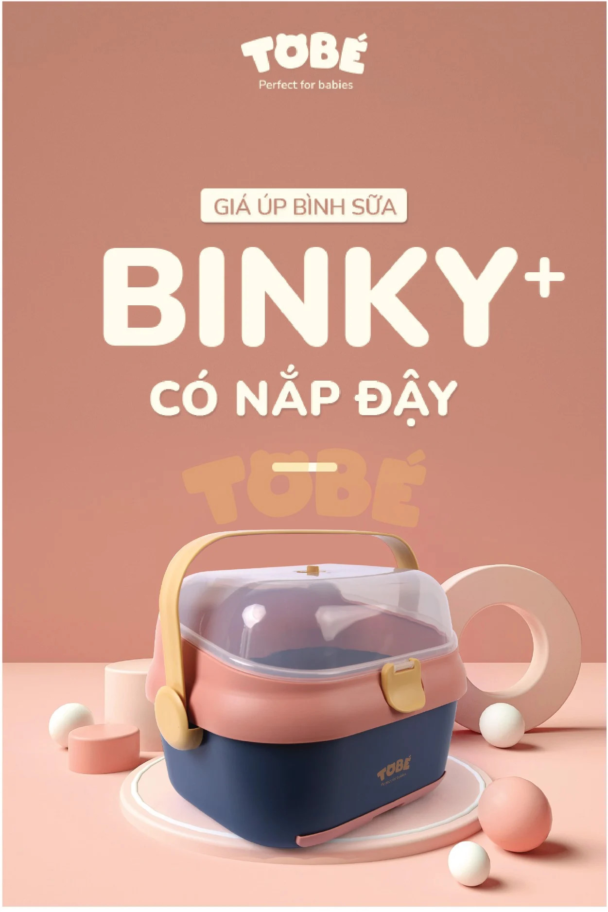 Giá úp bình sữa có nắp Binky PLUS Tobe