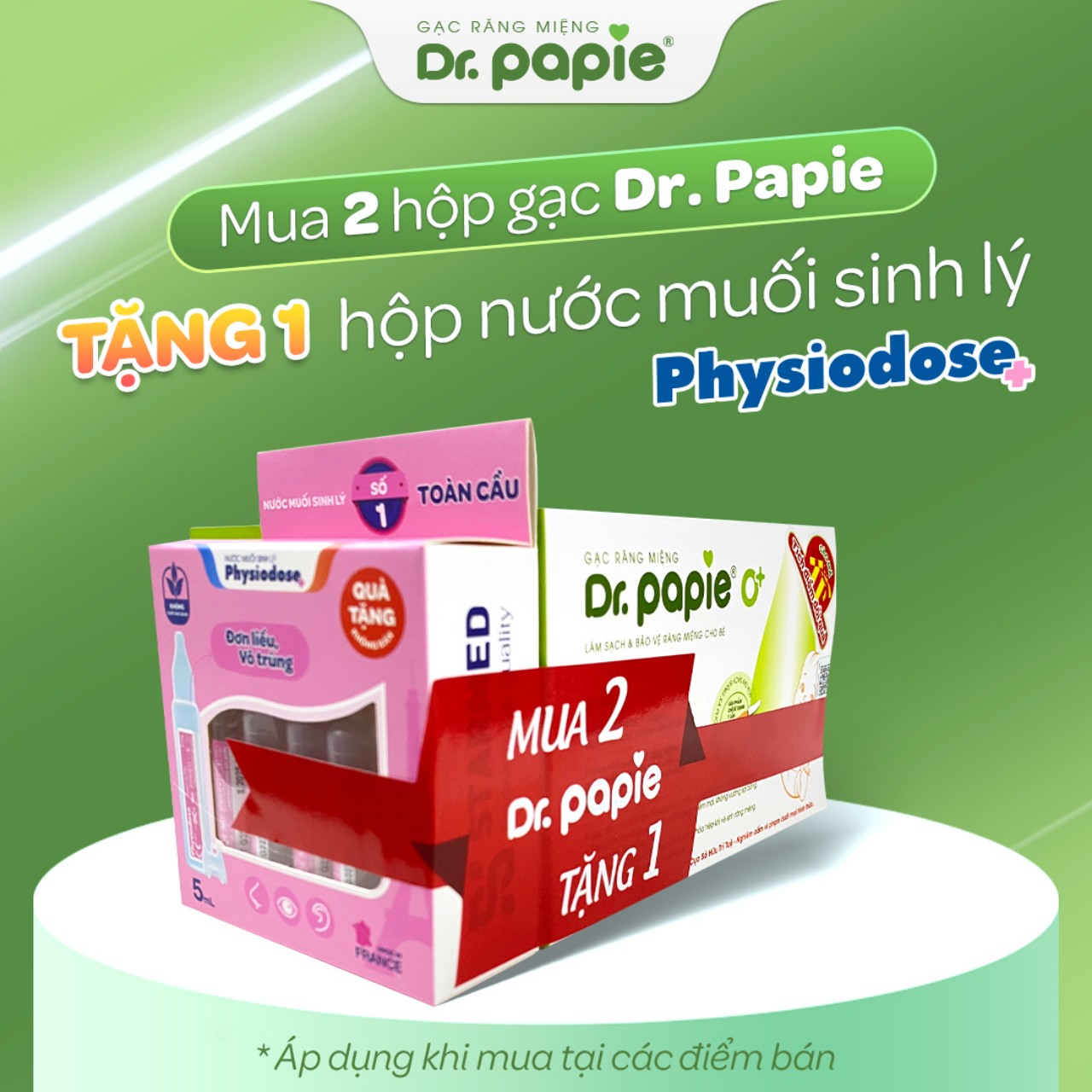 Combo 2 Gạc rơ lưỡi Dr Papie + Hàng Tặng