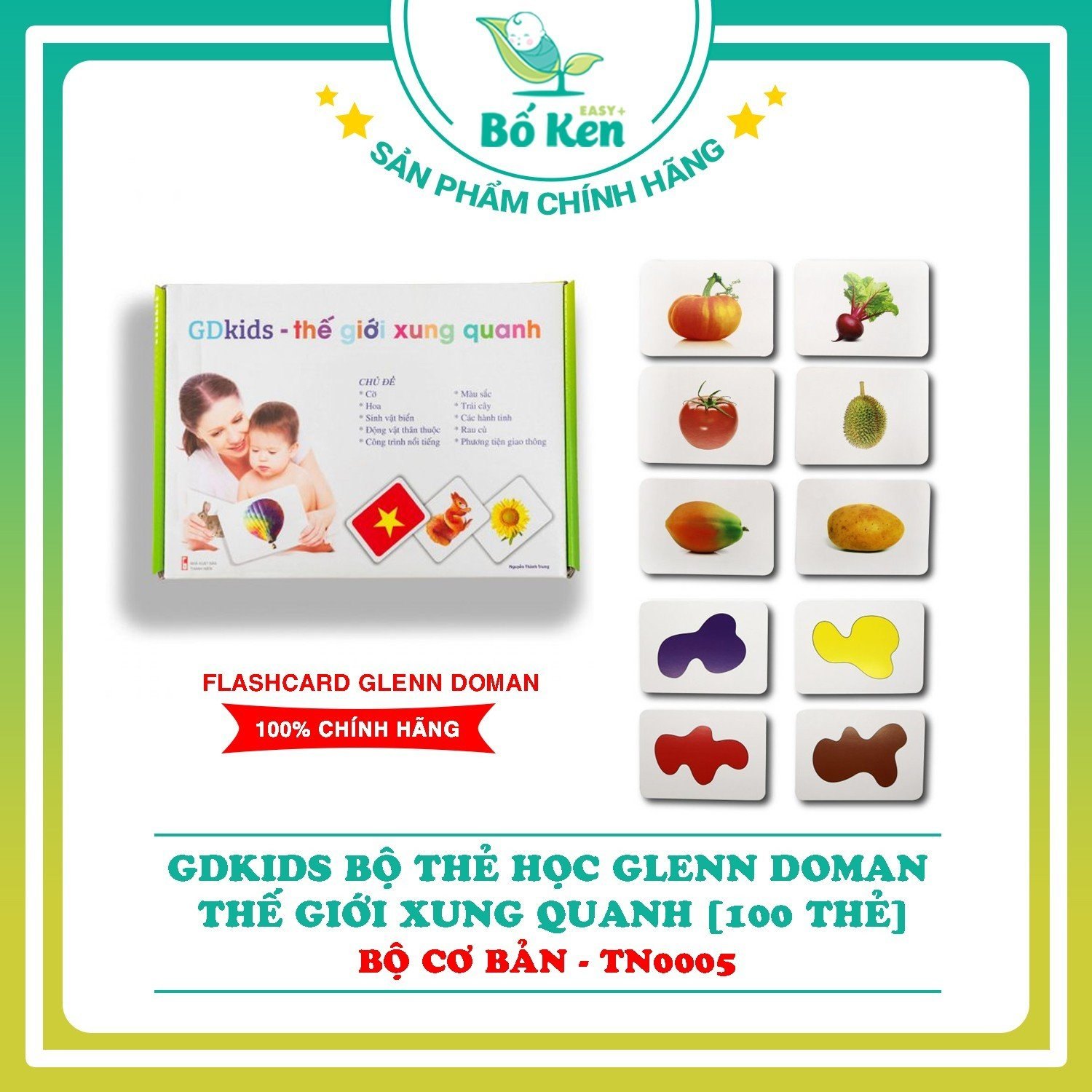 GDKIDS Bộ Thẻ Học Glenn Doman - Thế giới xung quanh [100 Thẻ] - Bộ cơ bản - TN0005