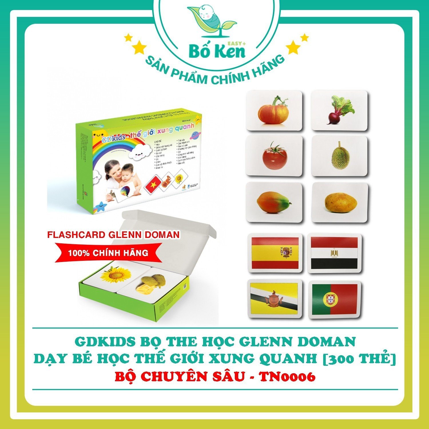 GDKIDS Bộ Thẻ Học Glenn Doman - Dạy bé học thế giới xung quanh [300 thẻ] - Bộ chuyên sâu - TN0006