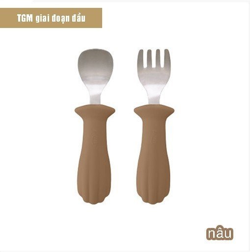 Thìa Dĩa Inox TGM GIAI ĐOẠN ĐẦU Ăn Dặm Theo PP Tự Chỉ Huy BLW