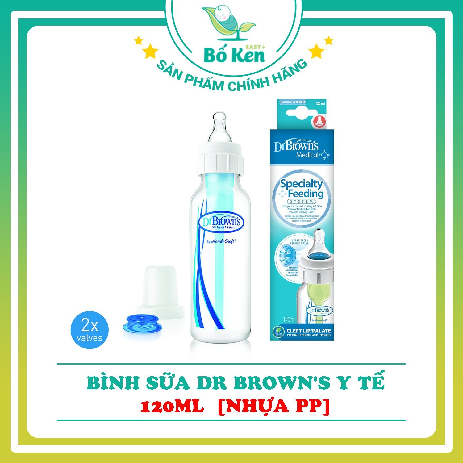 Bình Sữa Dr Brown Cổ Hẹp Y tế nhựa PP Nhập TQ