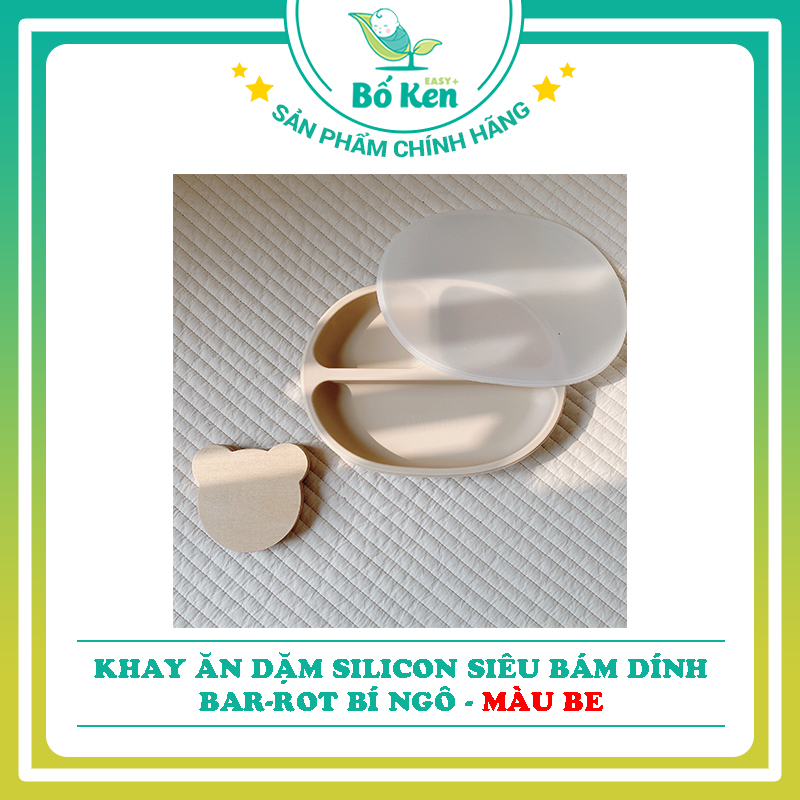 Khay Ăn Dặm Silicon Cao cấp Siêu Bám Dính Cho Bé [Bar-Rot Bí Ngô]