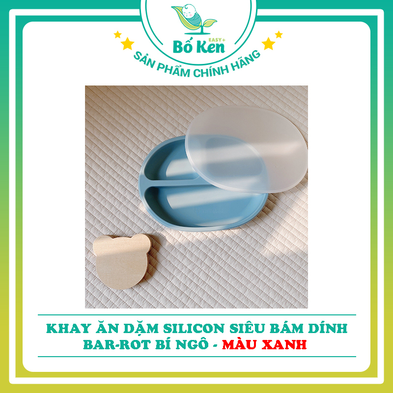 Khay Ăn Dặm Silicon Cao cấp Siêu Bám Dính Cho Bé [Bar-Rot Bí Ngô]