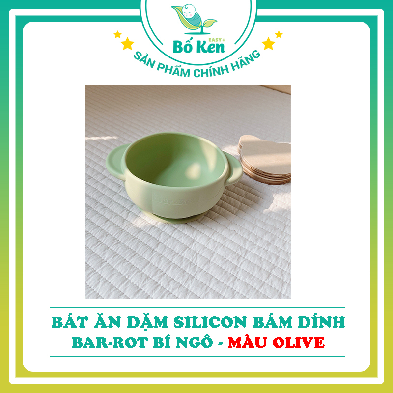 Bát ăn dặm Bar-rot silicon hít bàn Bí Ngô