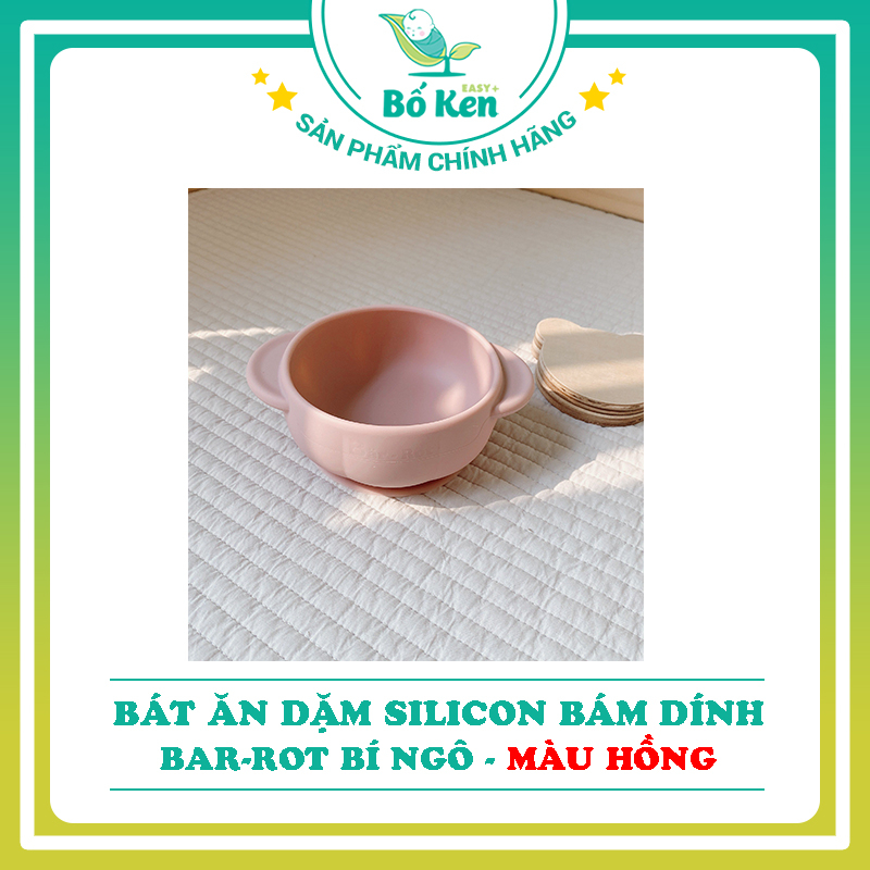 Bát ăn dặm Bar-rot silicon hít bàn Bí Ngô