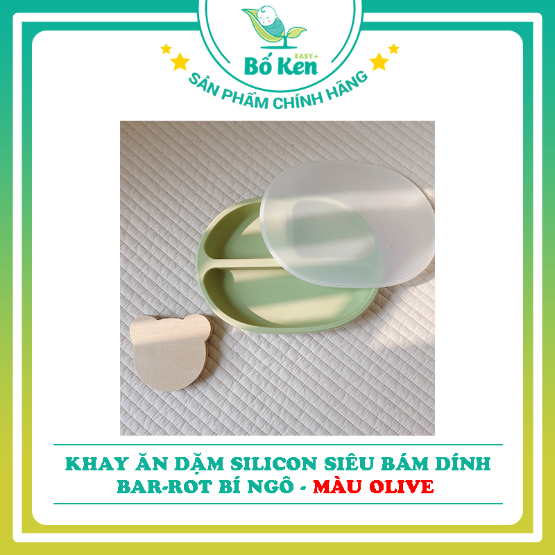 Khay Ăn Dặm Silicon Cao cấp Siêu Bám Dính Cho Bé [Bar-Rot Bí Ngô]