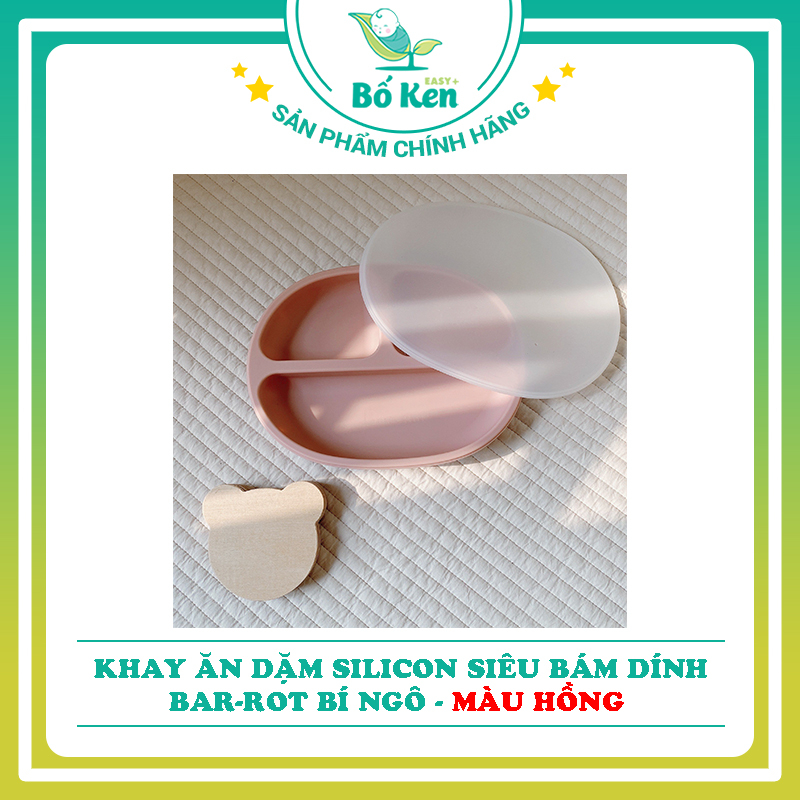 Khay Ăn Dặm Silicon Cao cấp Siêu Bám Dính Cho Bé [Bar-Rot Bí Ngô]