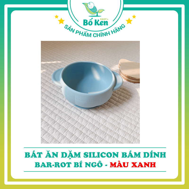 Bát ăn dặm Bar-rot silicon hít bàn Bí Ngô