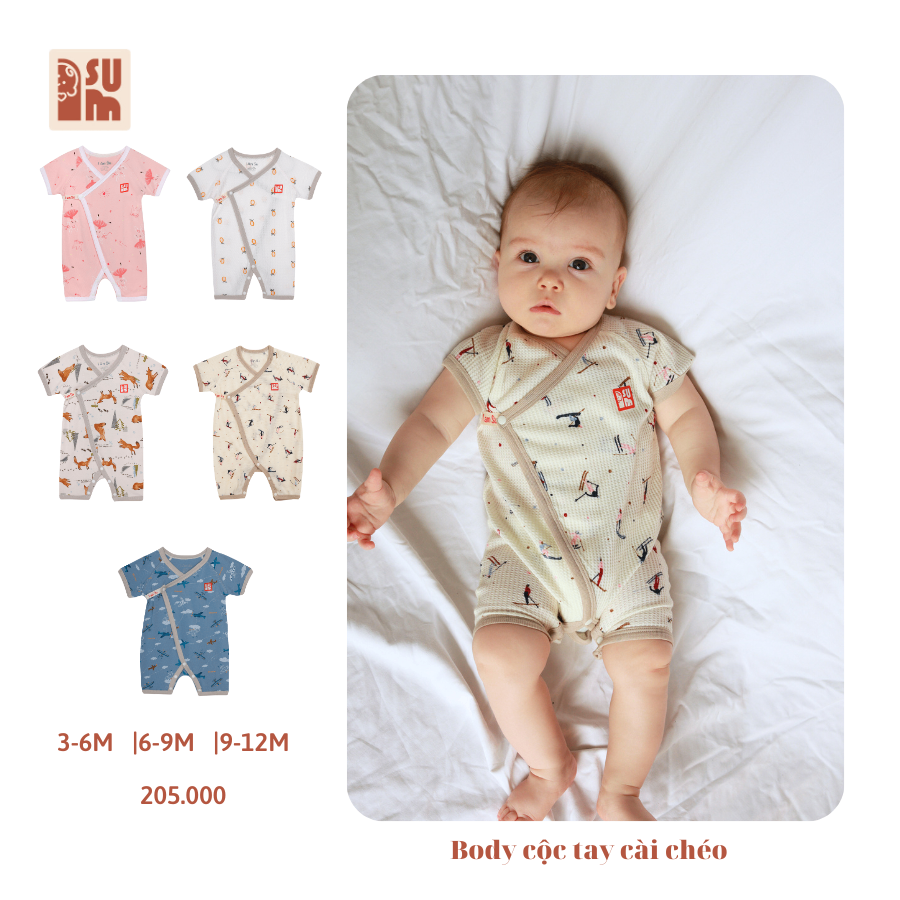 Bộ Body Liền Thân Cài Chéo Vải Cotton [SU006]