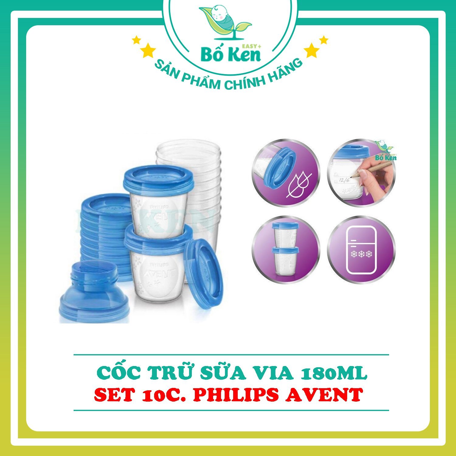 Cốc trữ sữa nhựa PP Philips Avent [Hàng Chính Hãng]