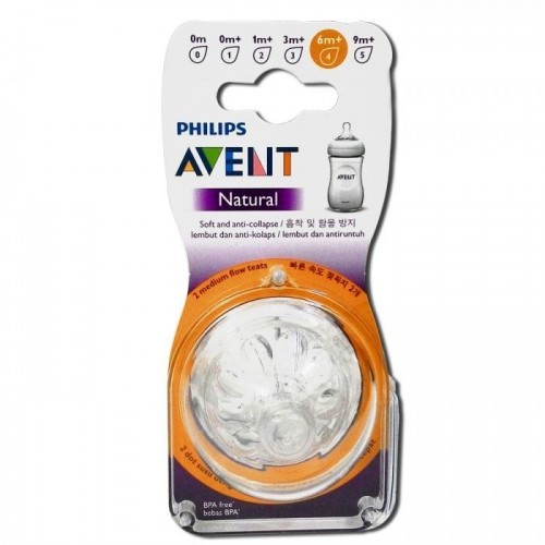 Núm bình sữa Avent Natural bản 2.0 [Mô Phỏng Ty Mẹ Tự Nhiên - Cam kết hàng chính hãng philips]