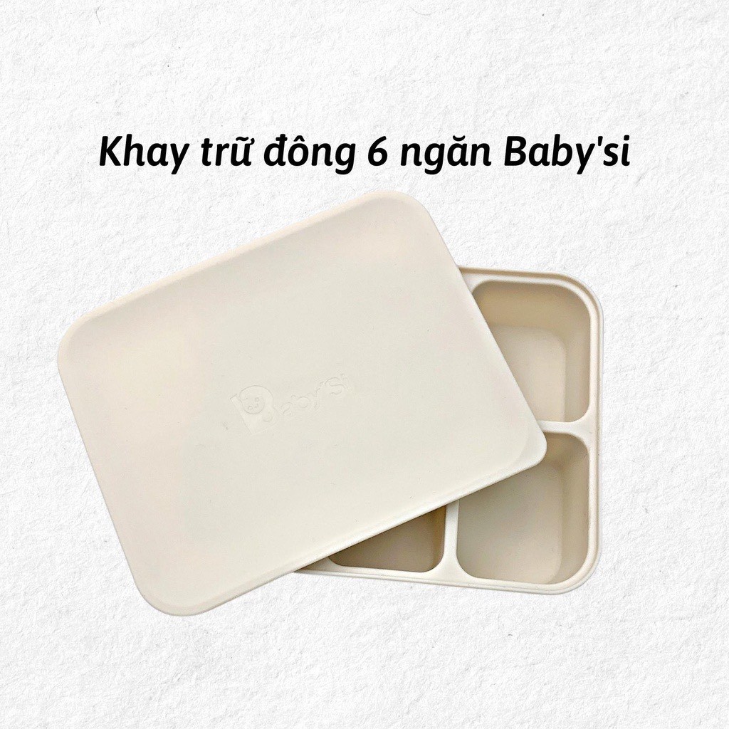 Khay trữ đông ăn dặm Tobe Silicon 3131 - 6 Ngăn [25gr/Ô]