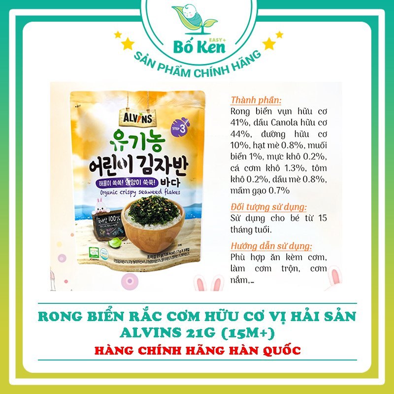 Gia Vị Rắc Cơm Hữu Cơ Ispoon / Well & Good/ Alvins [100% Nhập Khẩu Chính Hãng Hàn Quốc]