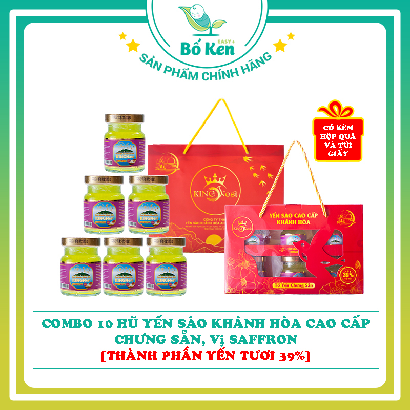 Combo 6 Hũ Yến Sào Nha Trang Chưng Sẵn Cao Cấp [Thành phần 39% Yến Tươi]