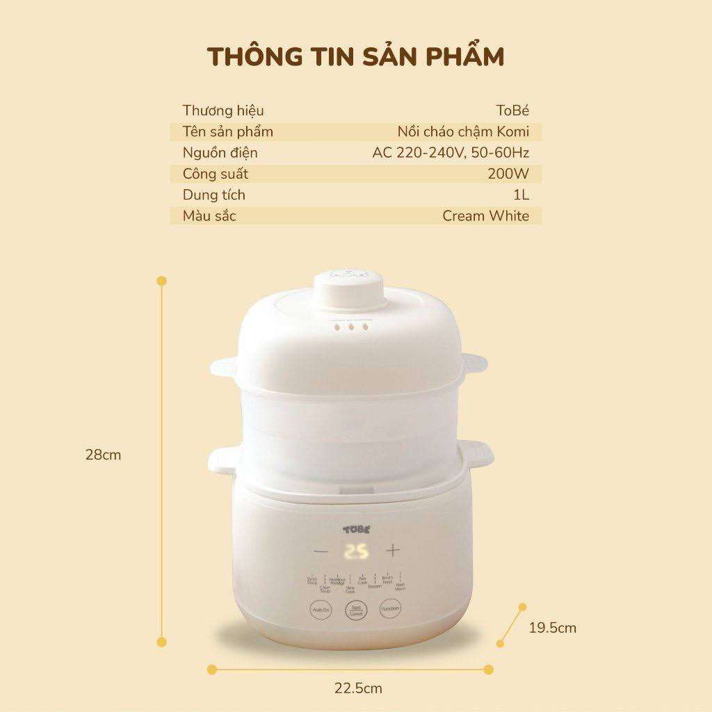 Nồi nấu cháo chậm Komi 9120