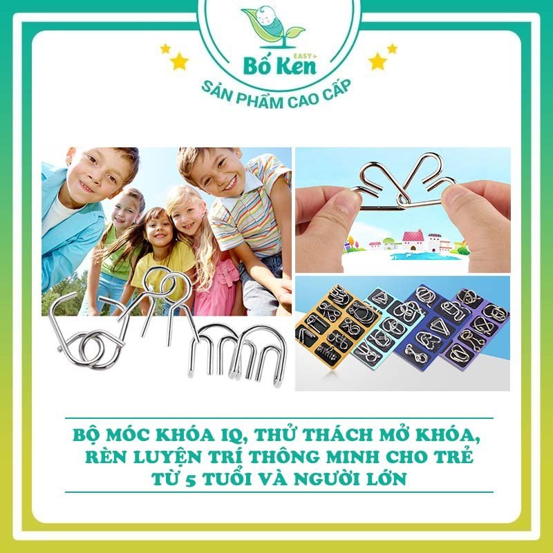 Đồ chơi Bộ móc khoá IQ rèn luyện trí thông minh, trí nhớ cho trẻ từ 5 tuổi