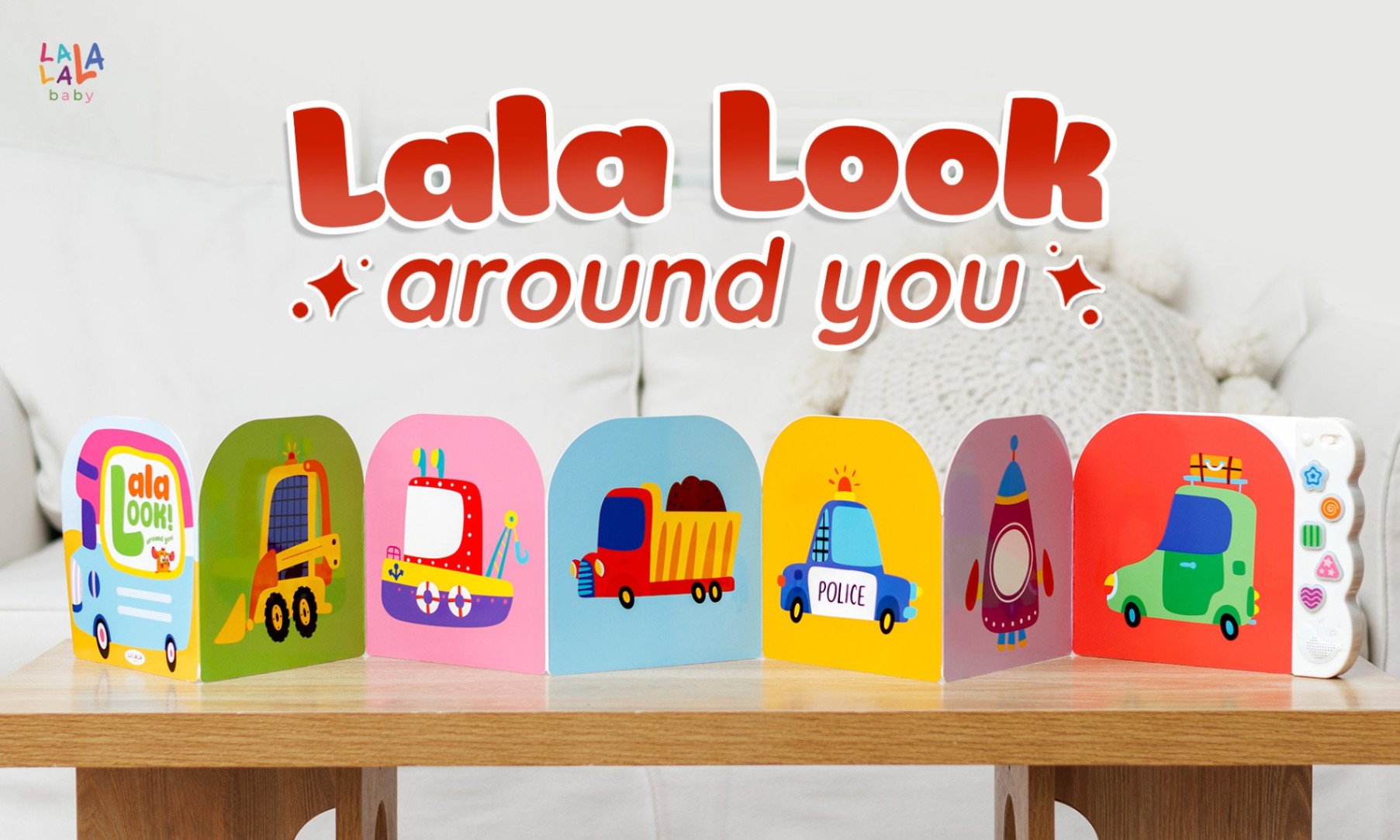 Sách âm thanh Lalabook - Đồ chơi KTTG Lalalababy - Cuốn Look around You