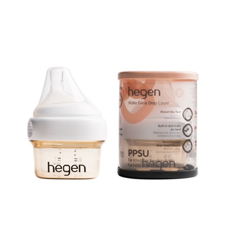 Bình sữa Hegen PPSU 60ml đơn kèm núm 0