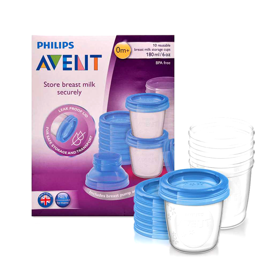 Cốc trữ sữa nhựa PP Philips Avent [Hàng Chính Hãng]