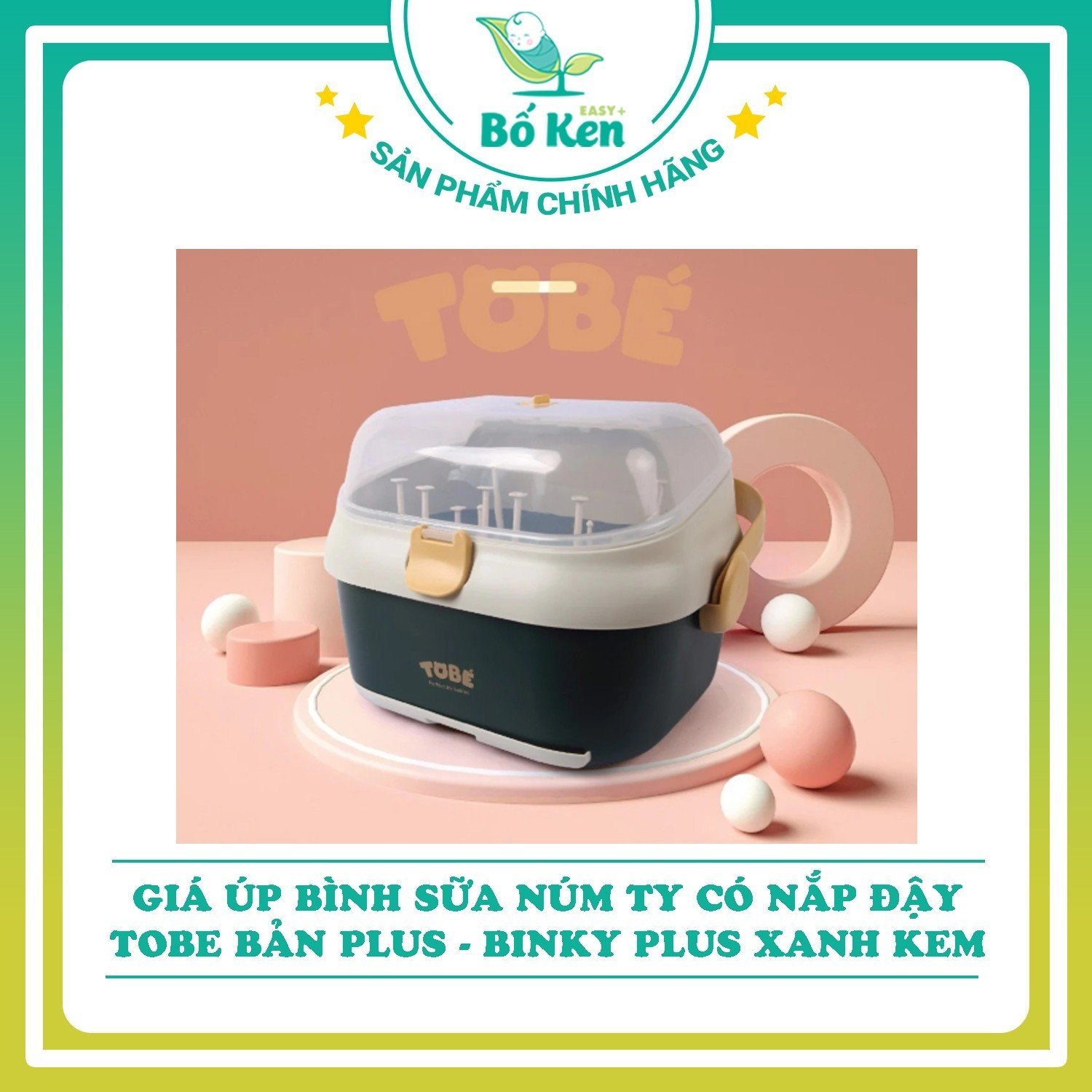 Giá úp bình sữa có nắp Binky PLUS Tobe