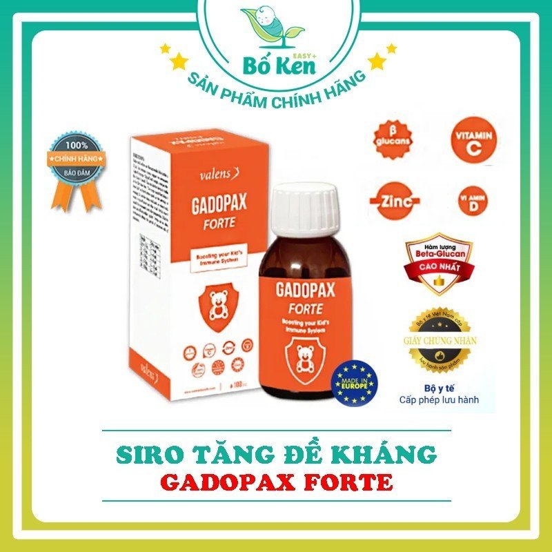 Siro Gadopax Forte - Giúp Trẻ Tăng Cường Sức Đề Kháng 100ml