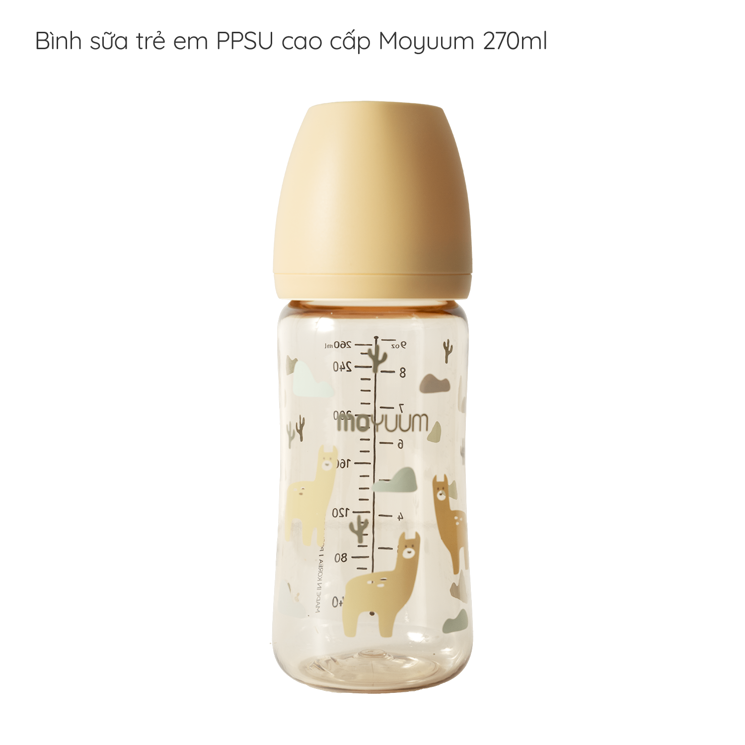 Bình sữa Moyuum PPSU Hàn Quốc 270ml Đủ Màu [Hàng Chính Hãng]