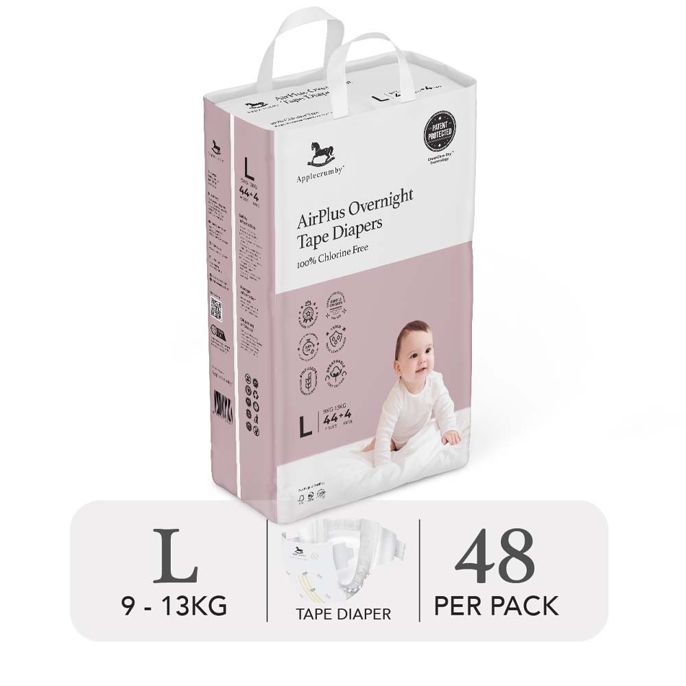 BỈM 𝗔𝗣𝗣𝗟𝗘𝗖𝗥𝗨𝗠𝗕𝗬 - Overnight 𝗠𝗘𝗚𝗔 [Bỉm Đêm] Đủ Size Cho Bé Từ Sơ Sinh-18kg [100% Hàng Cao Cấp]