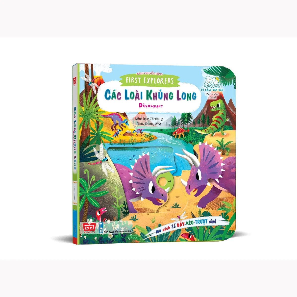 Sách tương tác - Sách chuyển động - First explorers - Dinosaurs - Các loài khủng long