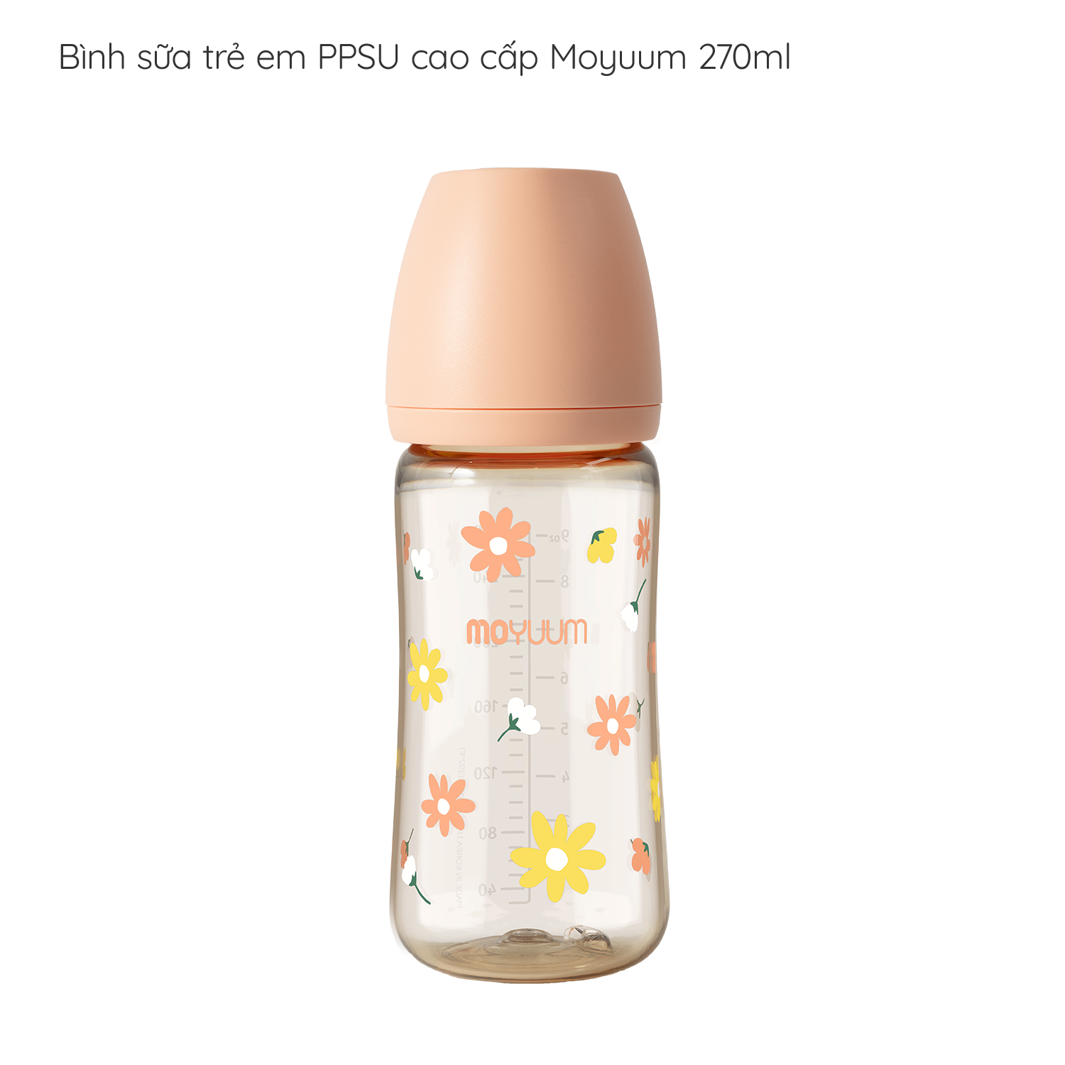 Bình sữa Moyuum PPSU Hàn Quốc 270ml Đủ Màu [Hàng Chính Hãng]