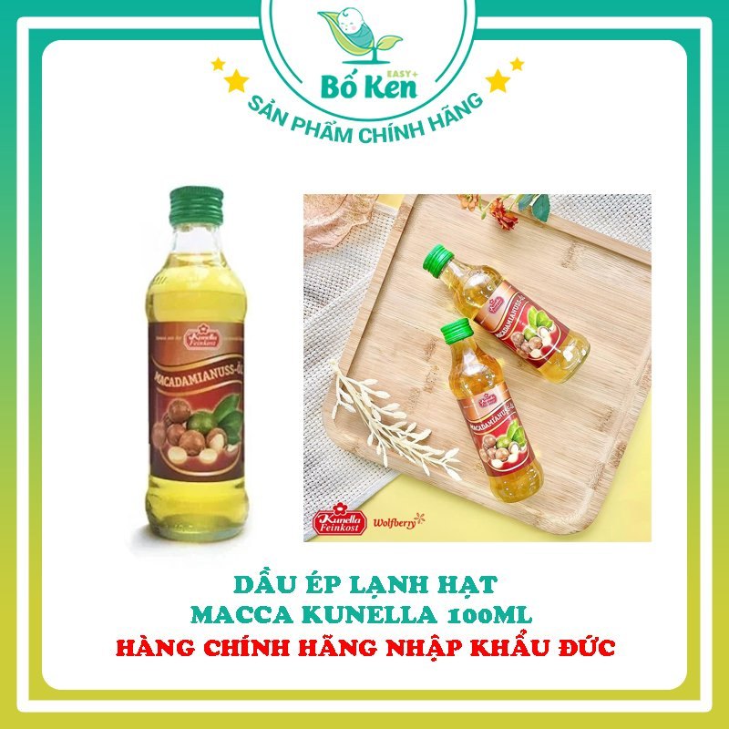 Dầu Ăn Dặm - Dầu Óc Chó / Dầu Hạt Macca / Omega 369 Ép Lạnh Cho Bé Kunella Đức [Nhập Khẩu Chính Hãng]