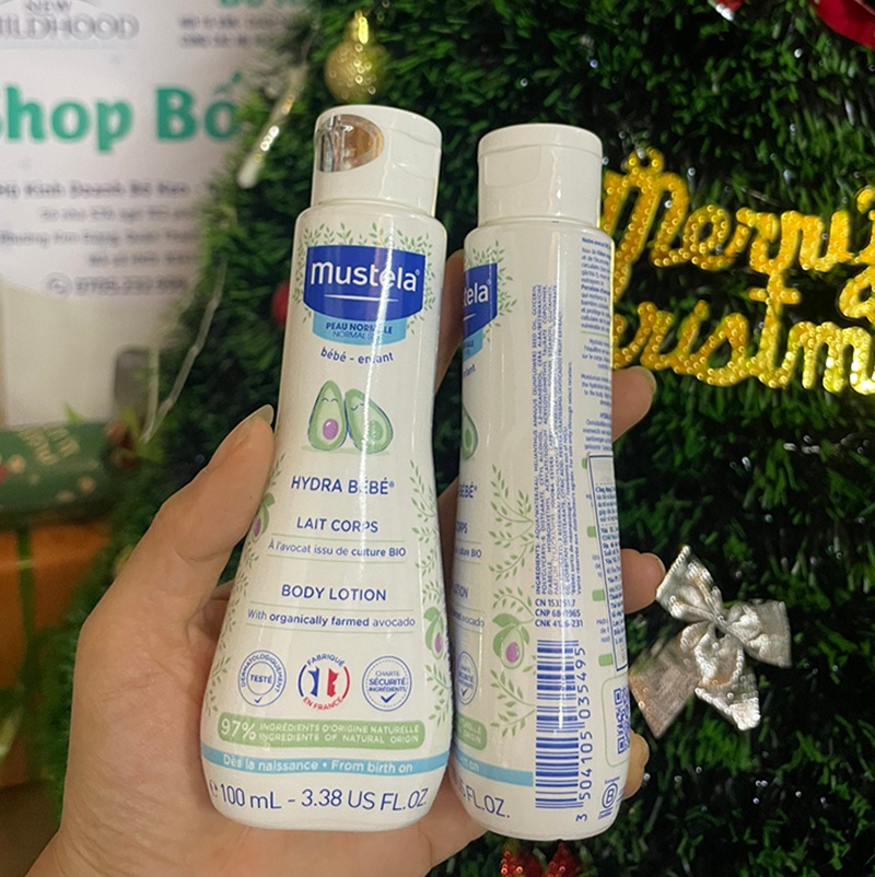 Sữa dưỡng da toàn thân Da thường Mustela - HYDRA BEBE BODY LOTION 100ml