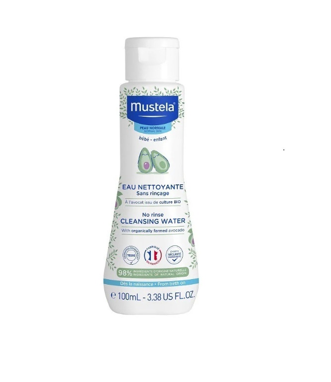 Nước làm sạch mặt và cơ thể không cần rửa lại với nước Da thường Mustela - NO RINSE CLEANSING WATER 100ml