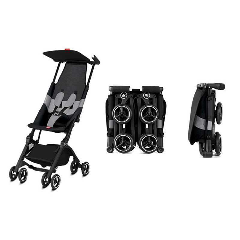 Xe đẩy gấp gọn GB Pockit Air All-Terrain Cho Bé từ 6m+ - Màu Đen Velvet Black