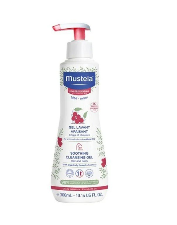 Gel tắm gội da nhạy cảm Mustela - SOOTHING CLEANSING GEL 300ml