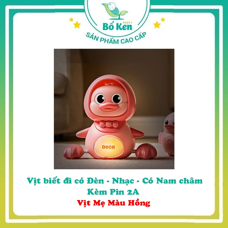 Đồ chơi Đàn Vịt Biết Đi Có Nam Châm - Đèn Nhạc Vui Nhộn Cho Bé