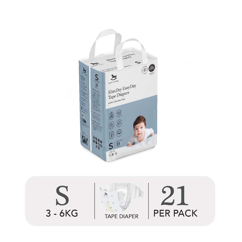 BỈM 𝗔𝗣𝗣𝗟𝗘𝗖𝗥𝗨𝗠𝗕𝗬 - Slim [Bỉm Ngày] BẢN MỚI - Đủ Size Cho Bé Từ Sơ Sinh-18kg [100% Hàng Cao Cấp]