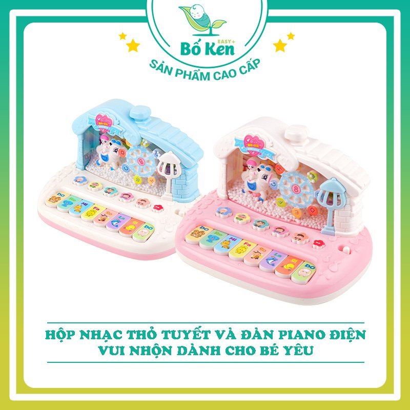 Hộp Nhạc Thỏ Tuyết Và Đàn Piano Vui Nhộn Cho Bé Yêu [Độ Tuổi 3 tháng - 3 tuổi]