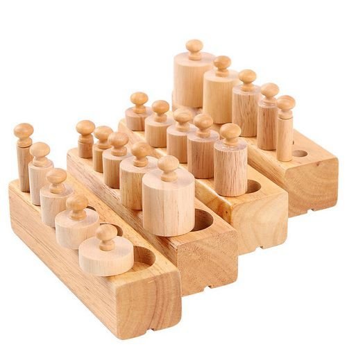 Set núm trụ - Đồ chơi/giáo cụ Montessori tăng sự khéo léo và trí thông minh của trẻ [từ 9 tháng - 4 tuổi]