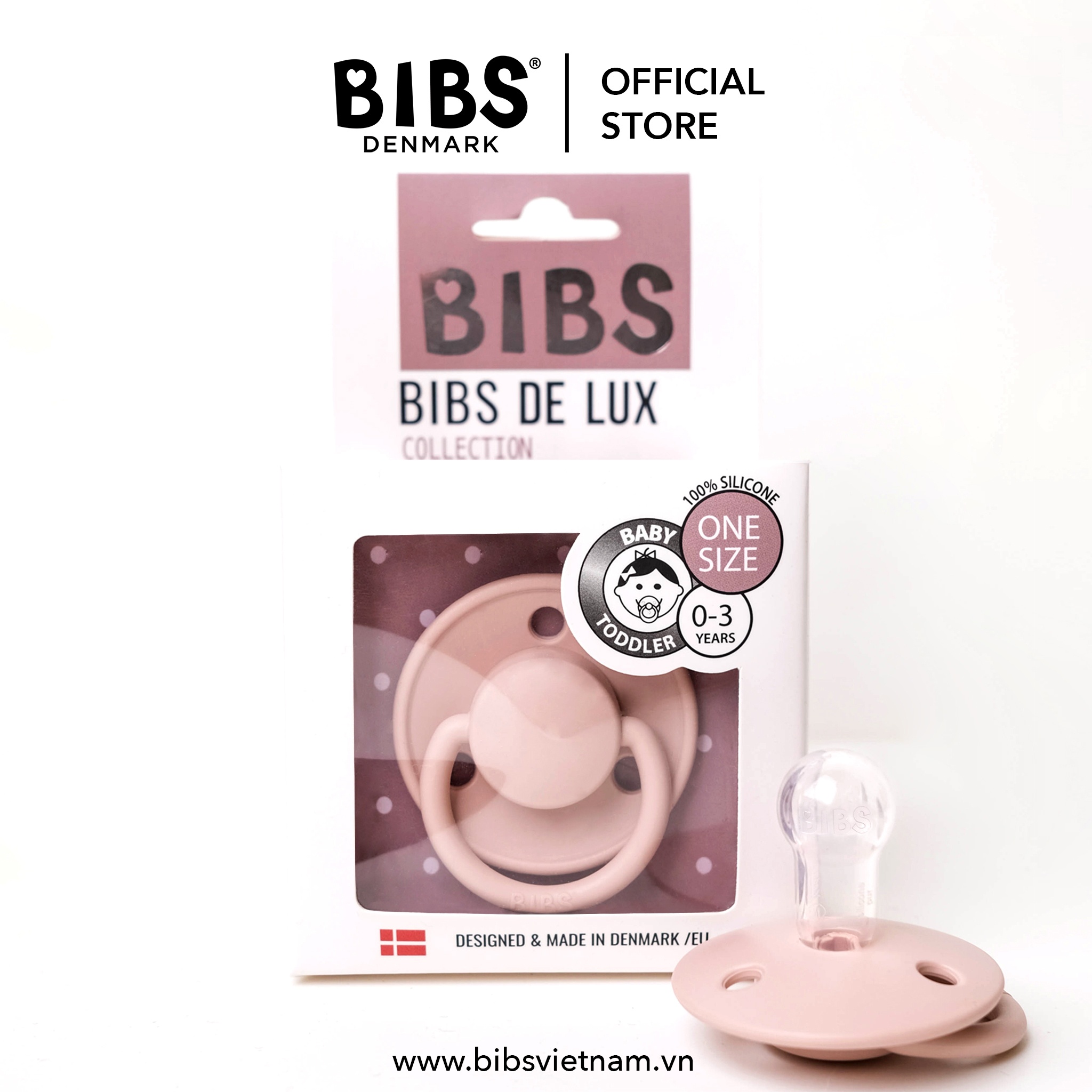 Ti giả Bibs Delux Tròn 0-3Y SILICON Thường và Phản Quang