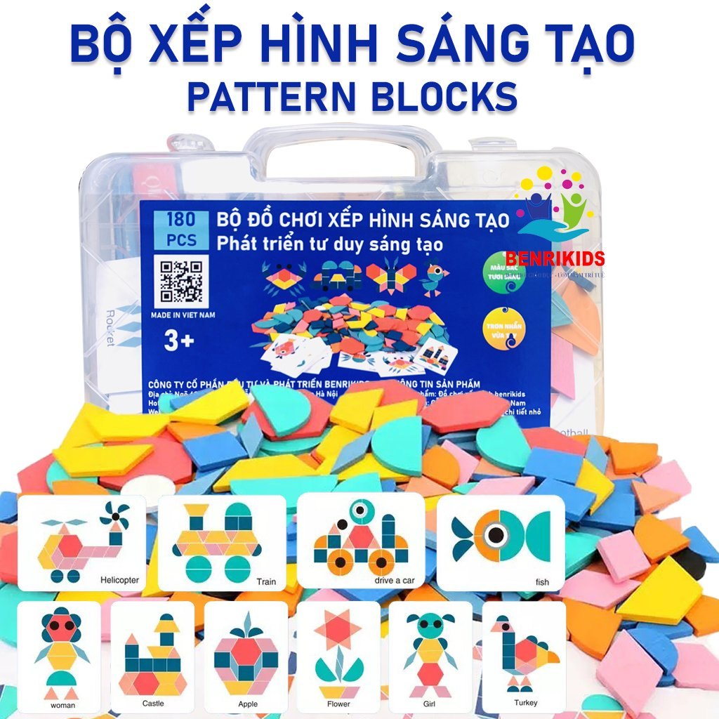 DC gỗ: Hộp xếp hình sáng tạo 180 chi tiết - TQ