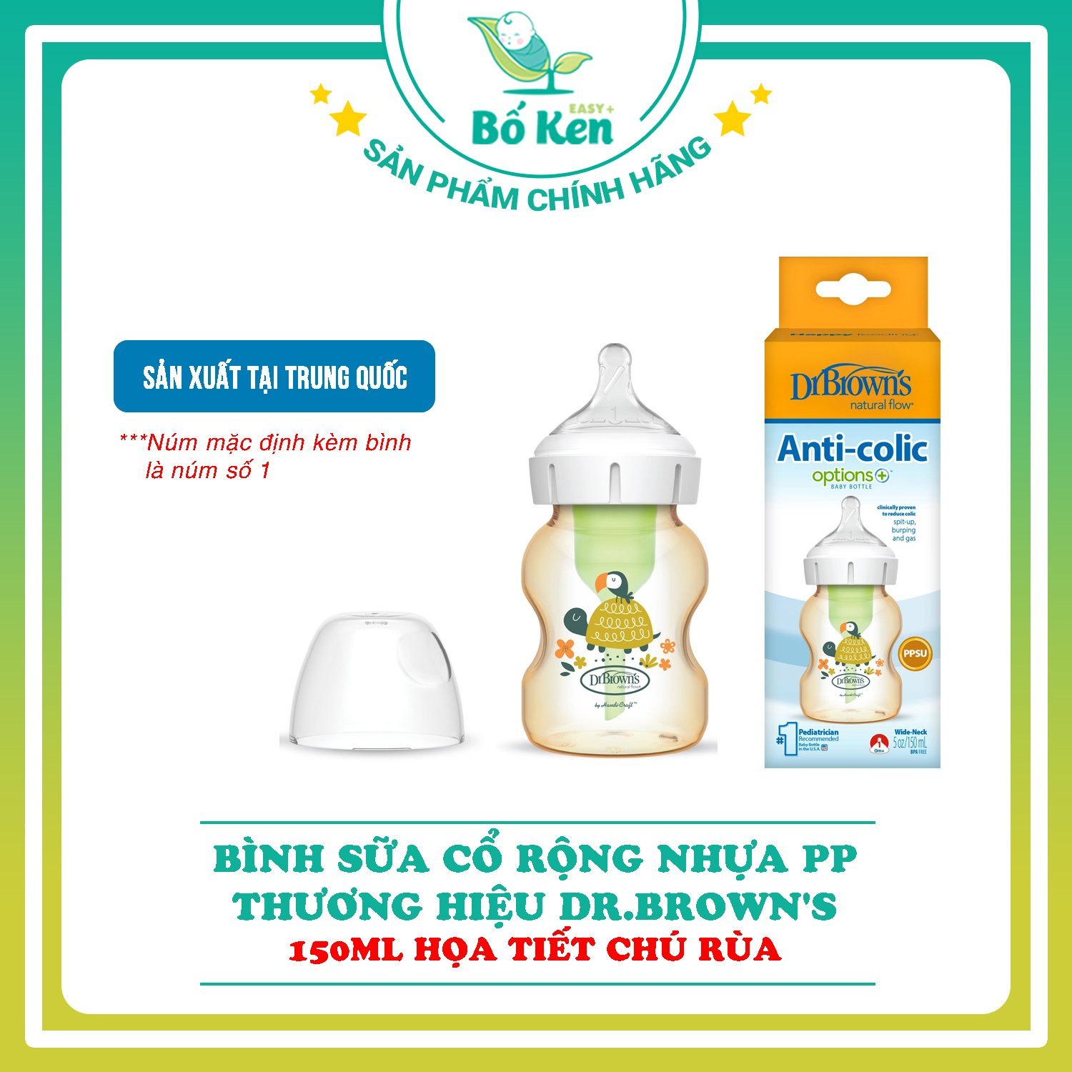 Bình Sữa Dr Brown Cổ Rộng Nhựa PPSU