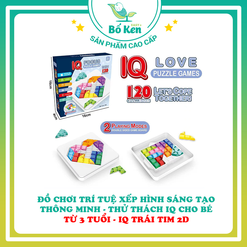 Đồ Chơi Trí Tuệ Xếp Hình Sáng Tạo Thông minh - Thử Thách IQ Cho Bé Từ 3 Tuổi