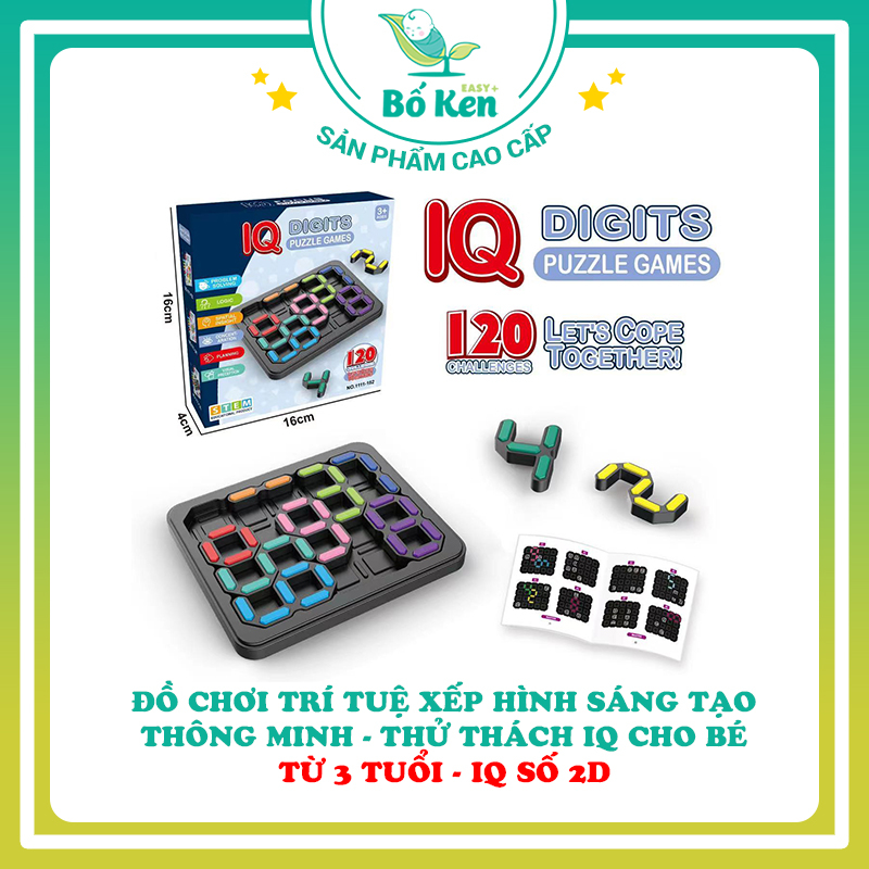 Đồ Chơi Trí Tuệ Xếp Hình Sáng Tạo Thông minh - Thử Thách IQ Cho Bé Từ 3 Tuổi