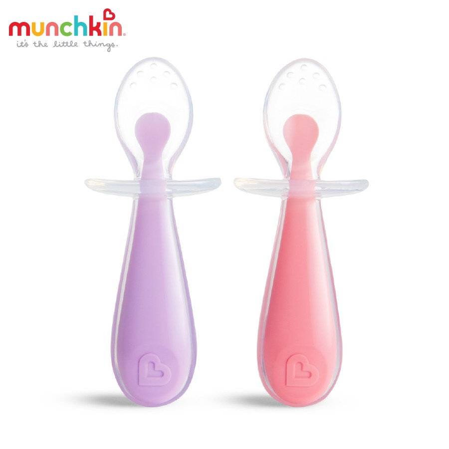 Bộ 2 thìa silicon tập xúc chống hóc Munchkin