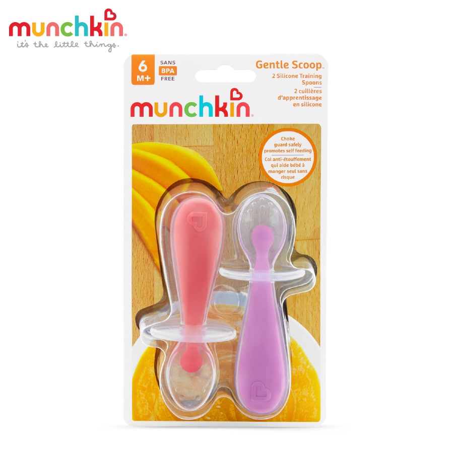 Bộ 2 thìa silicon tập xúc chống hóc Munchkin