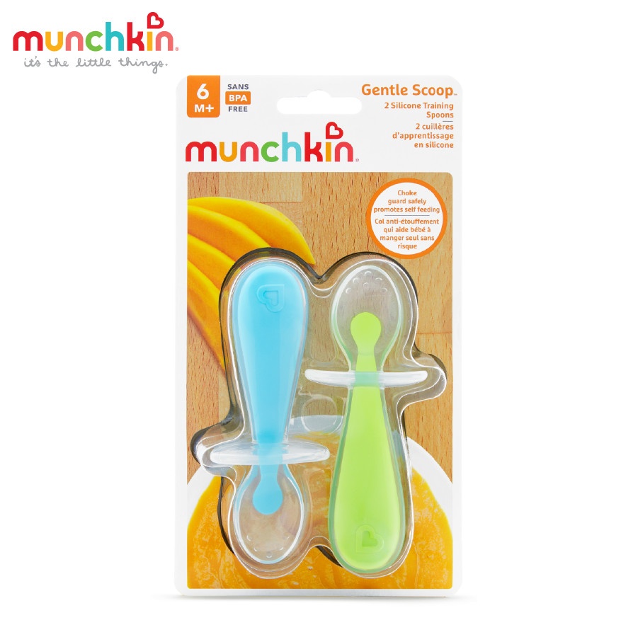 Bộ 2 thìa silicon tập xúc chống hóc Munchkin