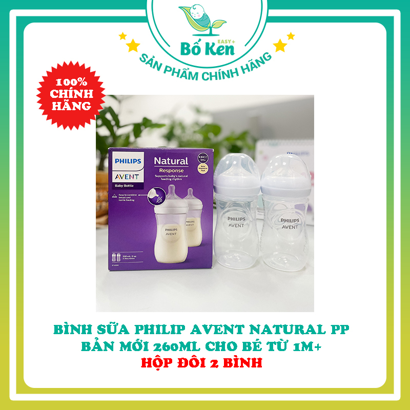 Bình Sữa Avent PP 260ml [Bản Mới 2023 - 100% Chính Hãng]