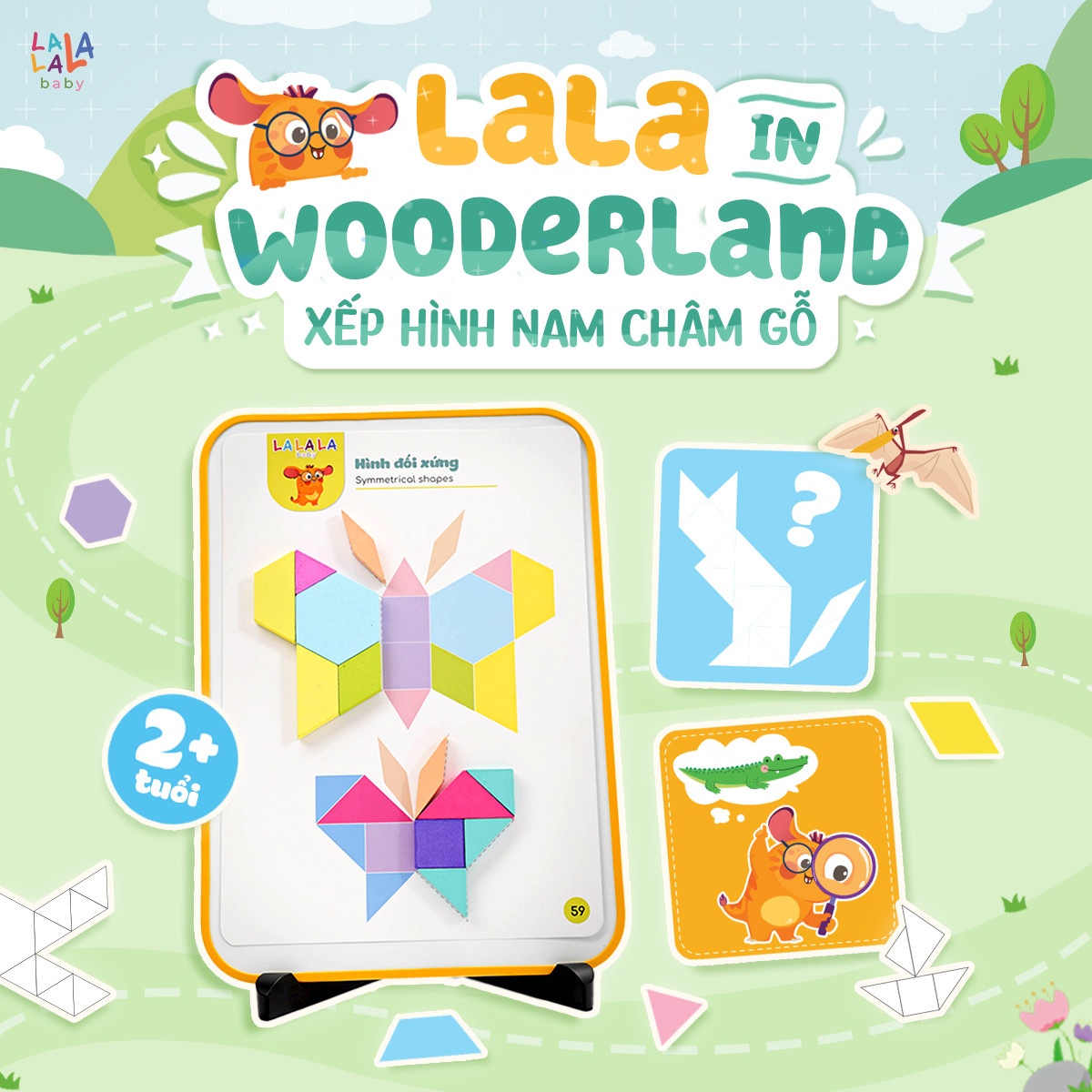 Xếp hình gỗ nam châm Lala wonderland 215 chi tiết