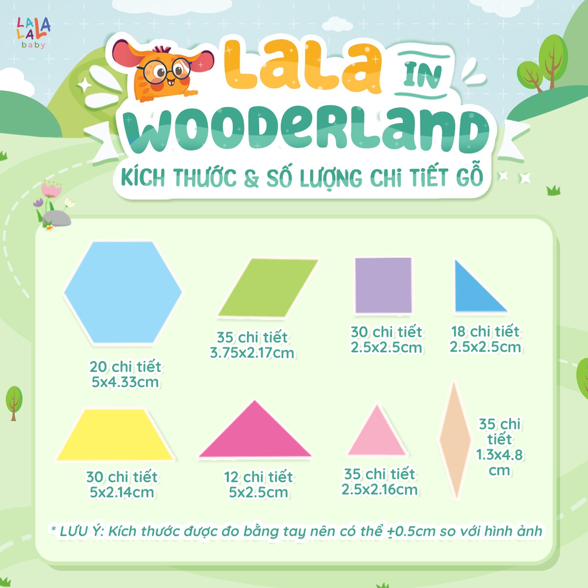 Xếp hình gỗ nam châm Lala wonderland 215 chi tiết